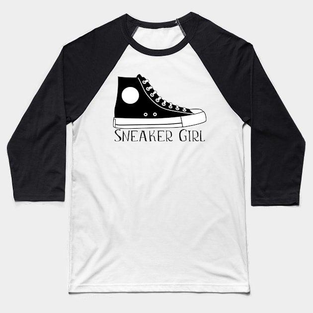 Sneaker Girl Baseball T-Shirt by CollectingMinds